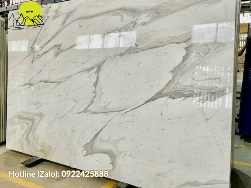 Đá ốp mộ marble màu trắng