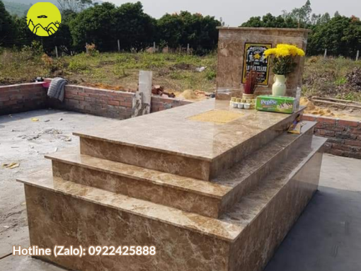 Đá ốp mộ marble màu vàng