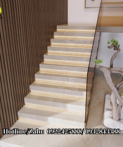 Đá Marble kem oman lát cầu thang