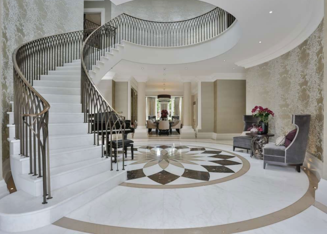 Cách phối màu đá cầu thang