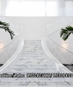 Cầu thang đá hoa cương Trắng