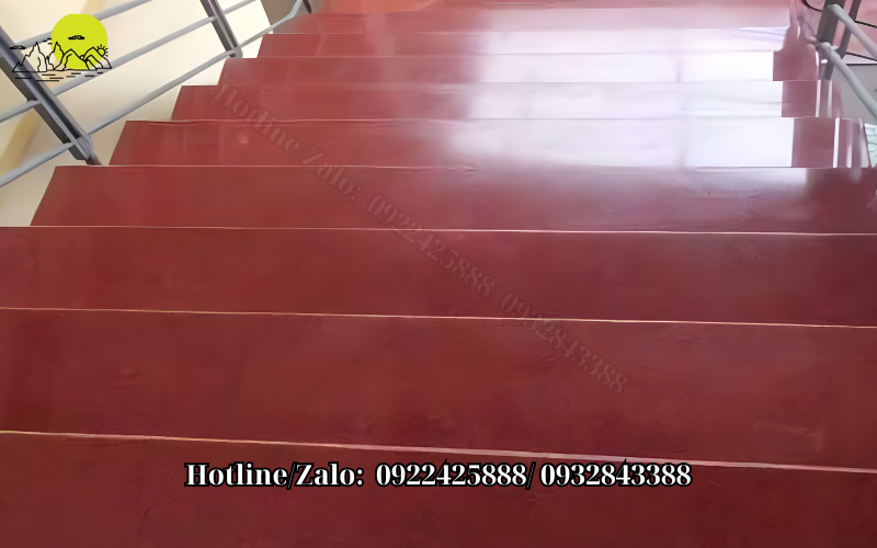 Đá cầu thang granite đỏ ruby