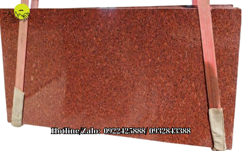 Đá cầu thang granite đỏ ruby