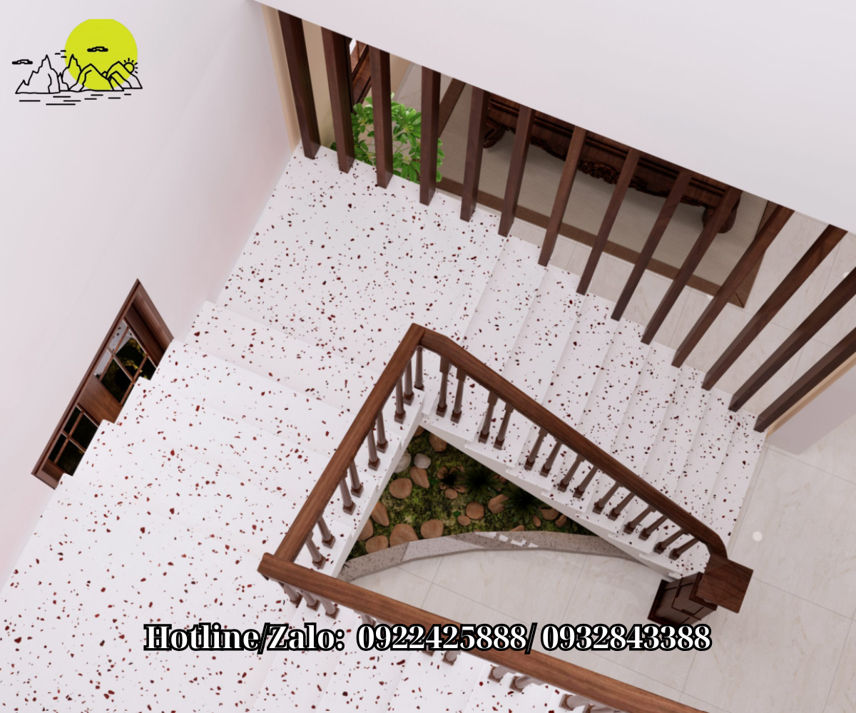 đá ốp cầu thang nhà ống