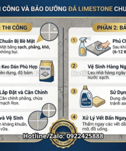 Hướng Dẫn Thi Công Và Bảo Dưỡng Đá Limestone Chuẩn Chuyên Gia