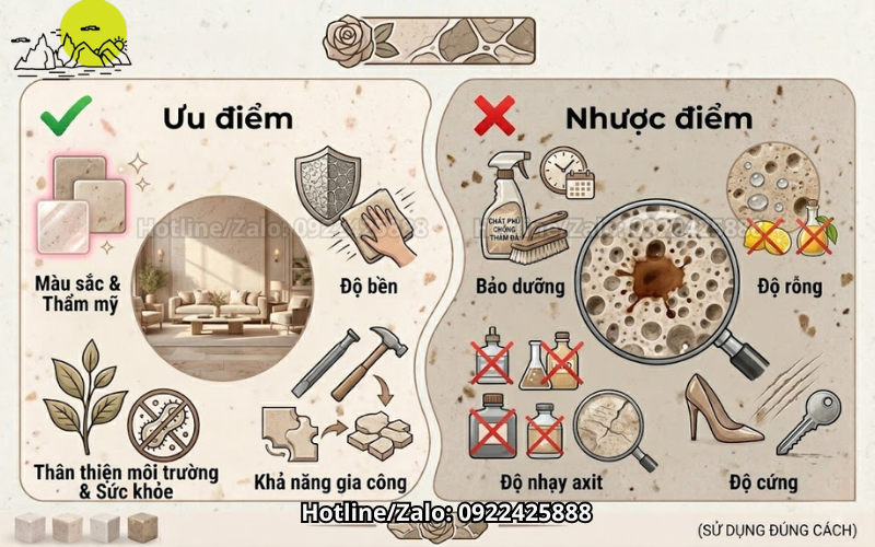 Đá Limestone Moca Rosal