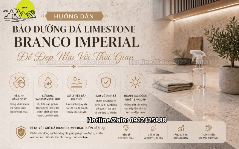 Đá Limstone Branco Imperial