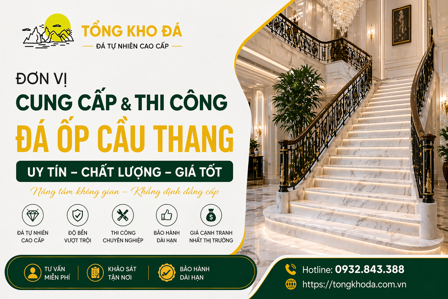 đá ốp cầu thang