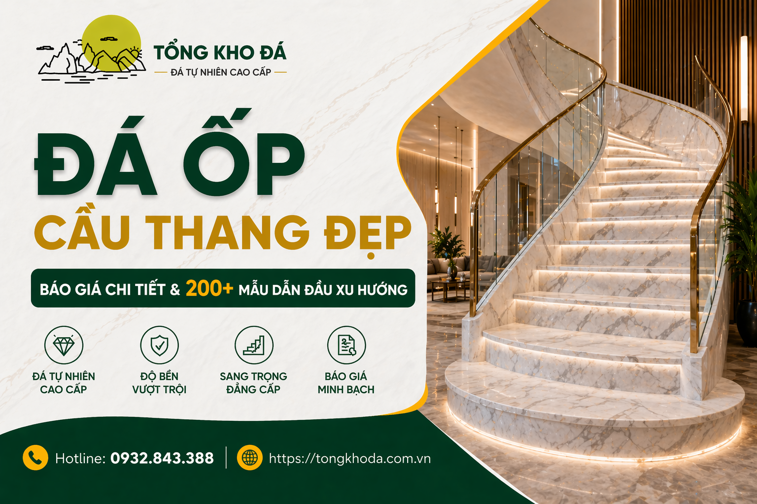 đá ốp cầu thang