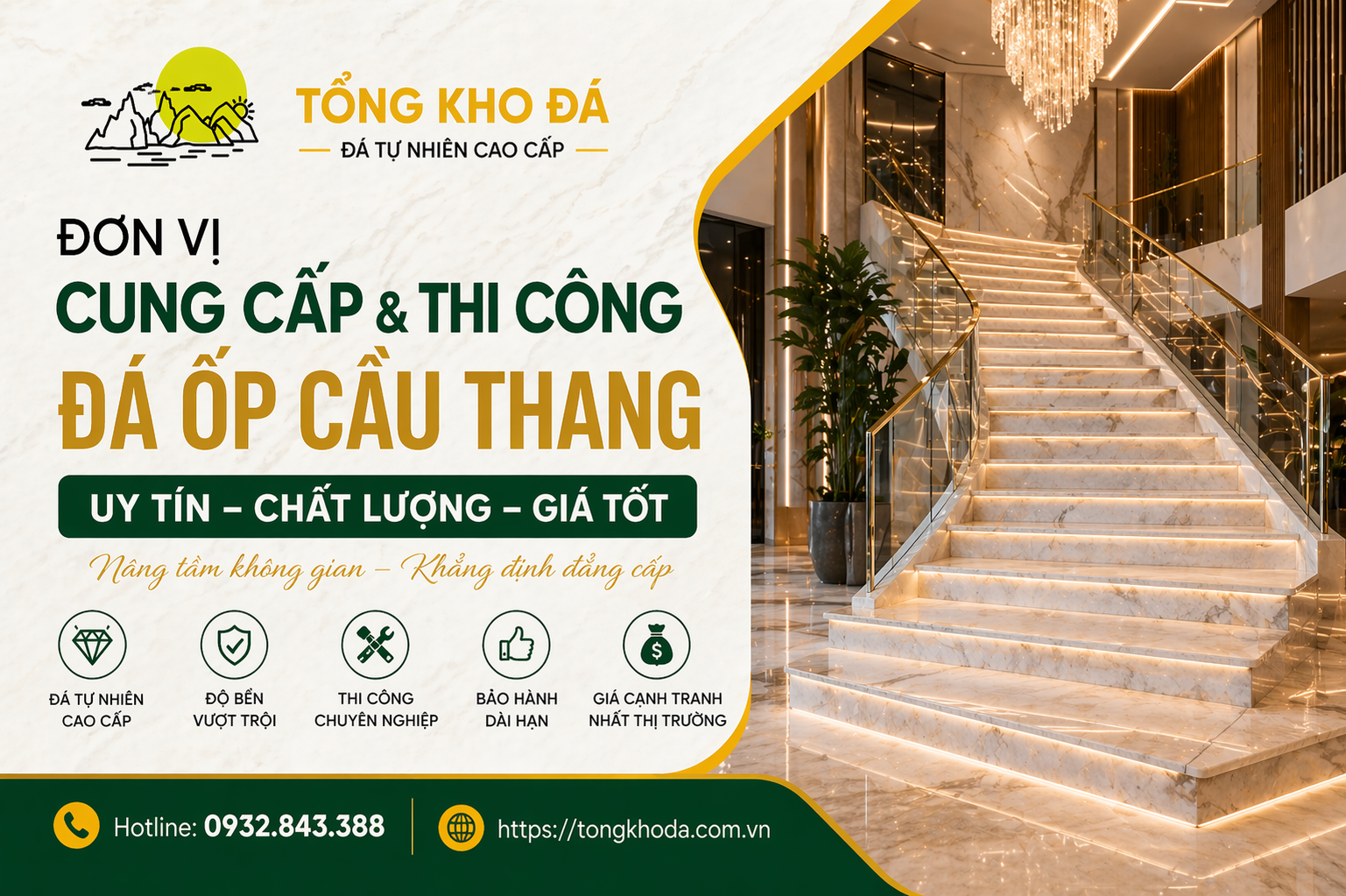 đá ốp cầu thang