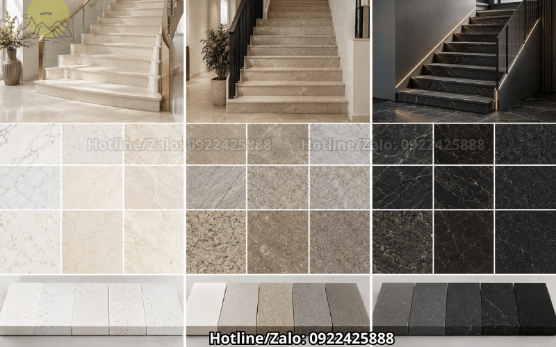 Cách tính m2 lát đá cầu thang