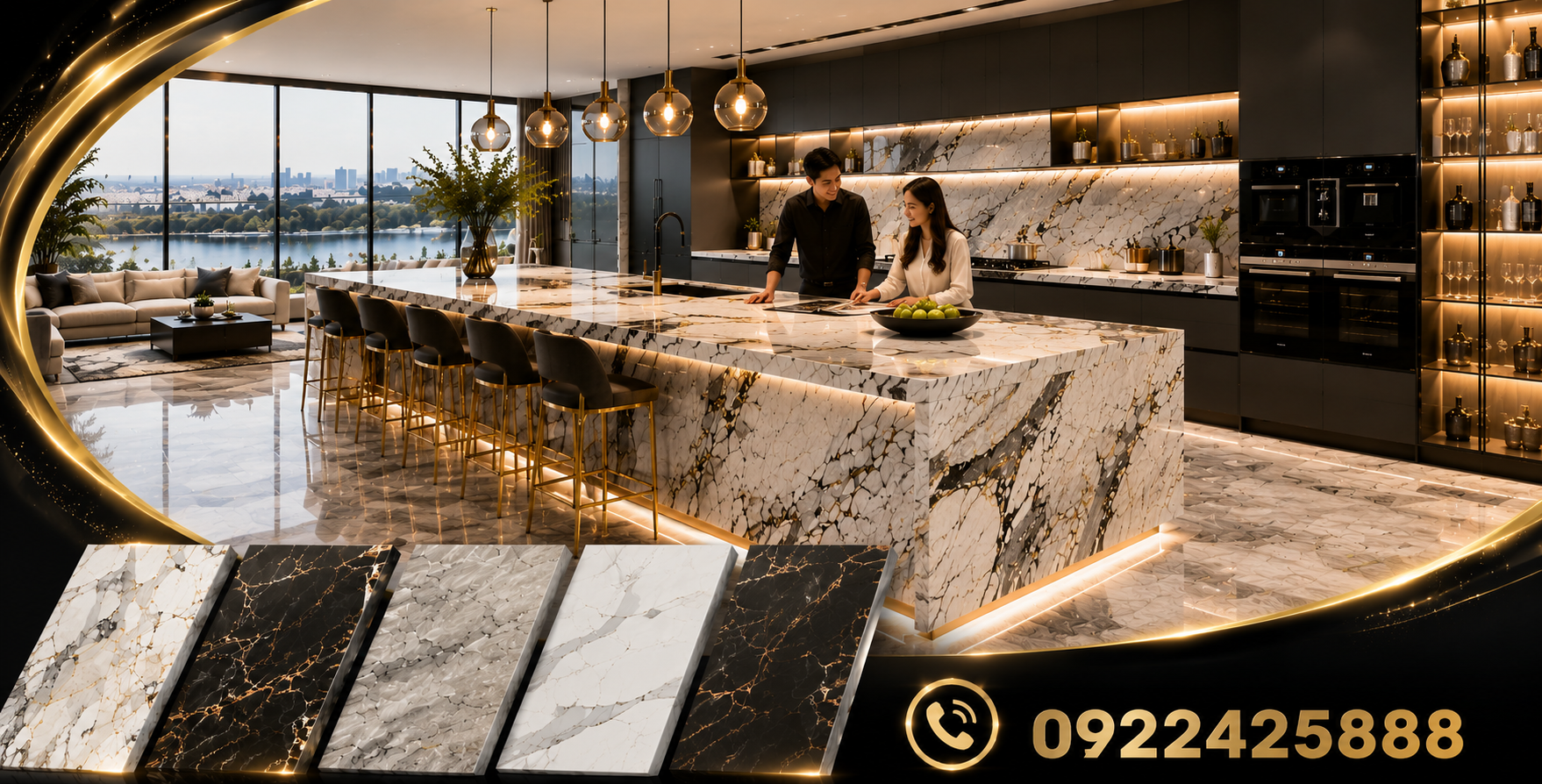 đá ốp bàn bếp đẹp