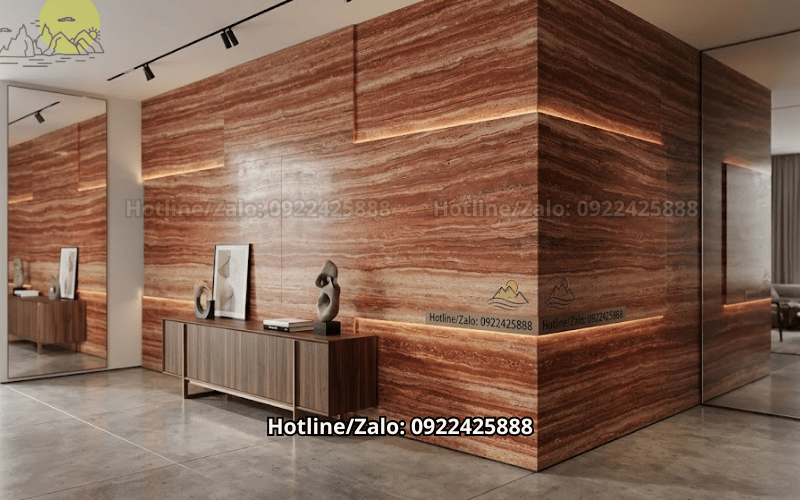 Đá Red Travertine