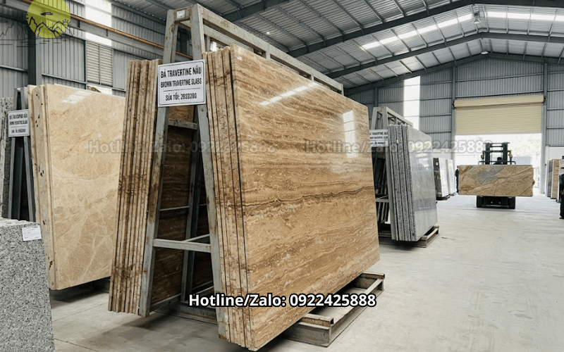 Đá travertine Brown Noce