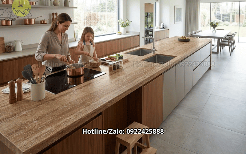 da-travertine-brown-noce (2) Đá travertine Brown Noce