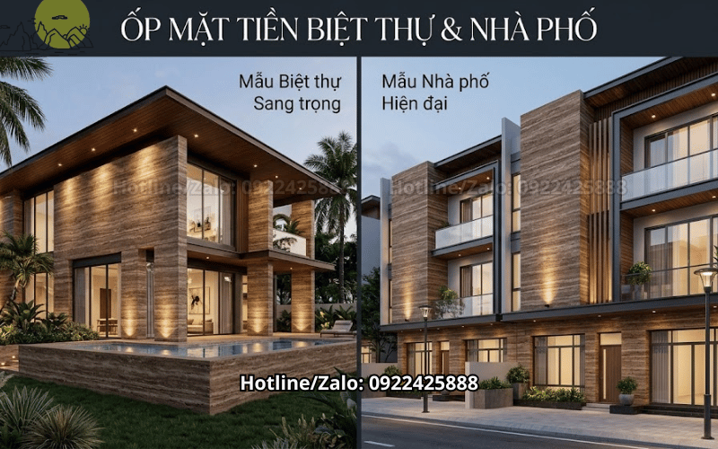 Đá travertine Brown Noce