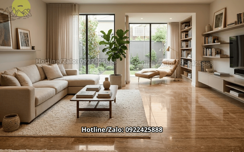 Đá travertine Brown Noce