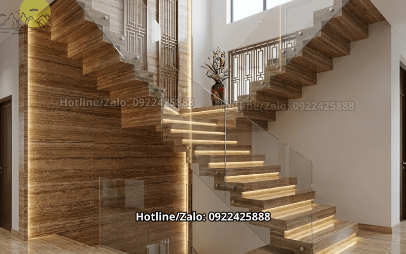 Đá travertine Brown Noce