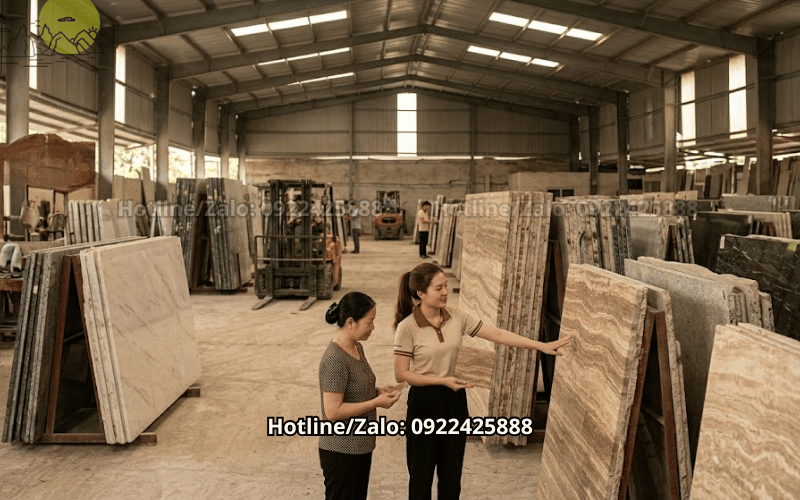 Đá travertine Brown Noce