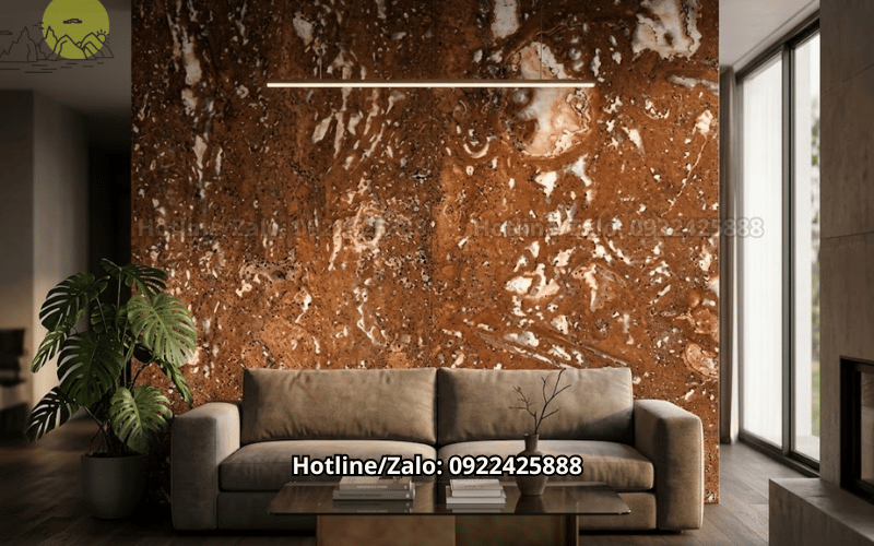 Đá Travertine Brown Rosso