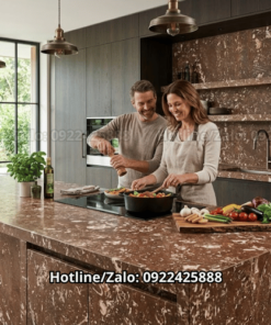 Đá Travertine Brown Rosso