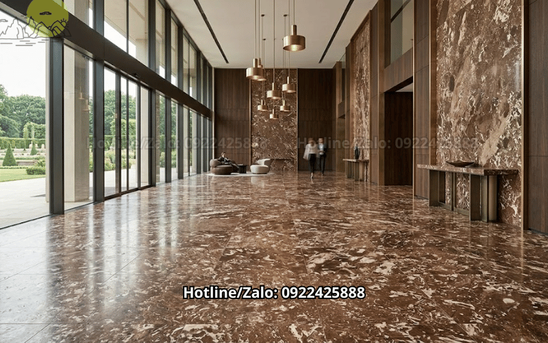Đá Travertine Brown Rosso