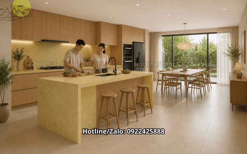 Đá Travertine Yellow Ivory