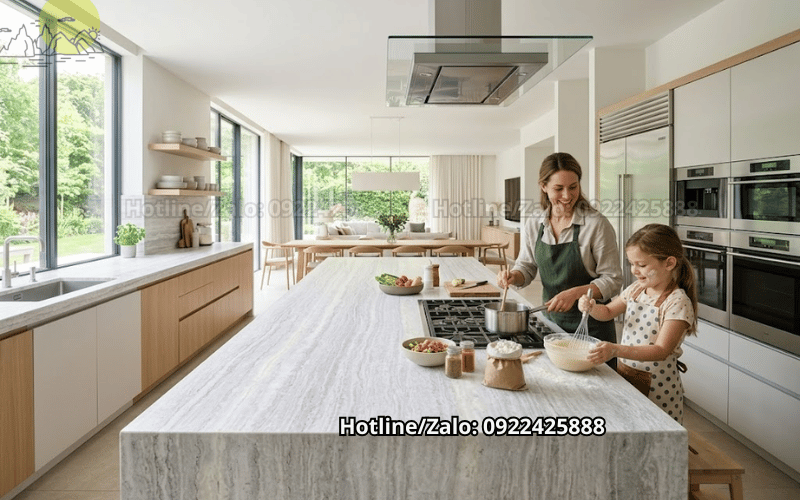 Đá White Travertine