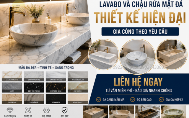 Lavabo Và Chậu Rửa Mặt Đá Thiết Kế Hiện Đại Gia Công Theo Yêu Cầu Liên Hệ Ngay 