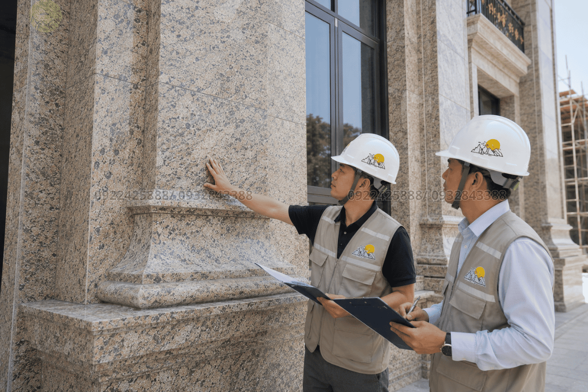 Kiểm tra nghiệm thu theo hướng dẫn chọn đá ốp mặt tiền