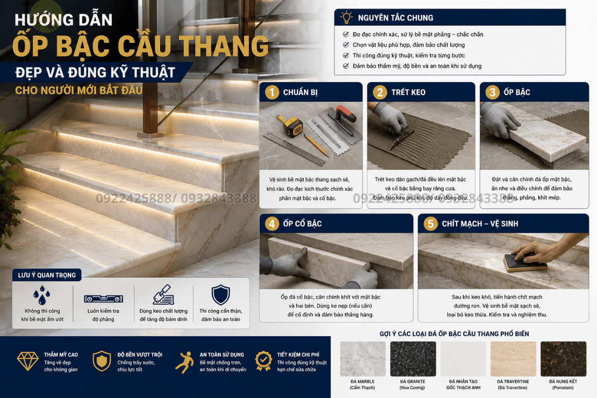 hình ảnh một chiếc cầu thang ốp đá tự nhiên hoàn thiện, sang trọng và sáng bóng trong một ngôi nhà hiện đại