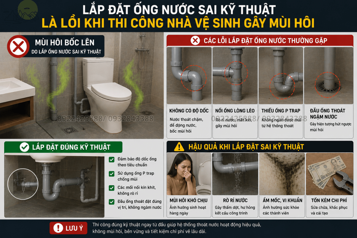 Lỗi khi thi công nhà vệ sinh thiếu hệ thống thông gió và hút mùi
