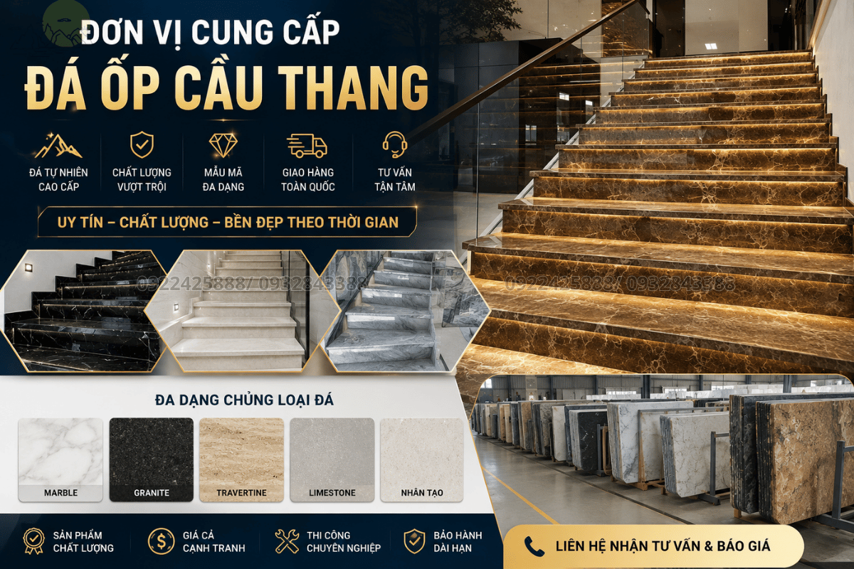 Đơn vị cung cấp đá ốp cầu thang tại Hải Phòng cam kết tiêu chuẩn chất lượng