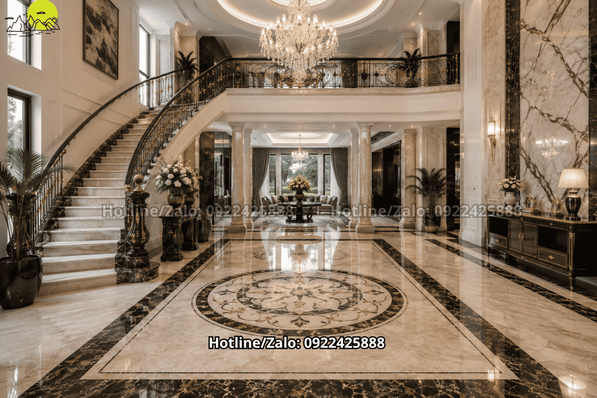 Đá marble và đá granite cho sàn biệt thự sang trọng đẳng cấp