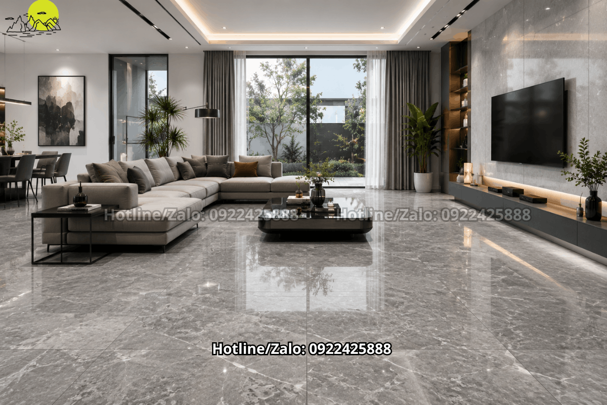 Đá Lát Sàn Đẹp bằng đá granite cho phòng khách hiện đại