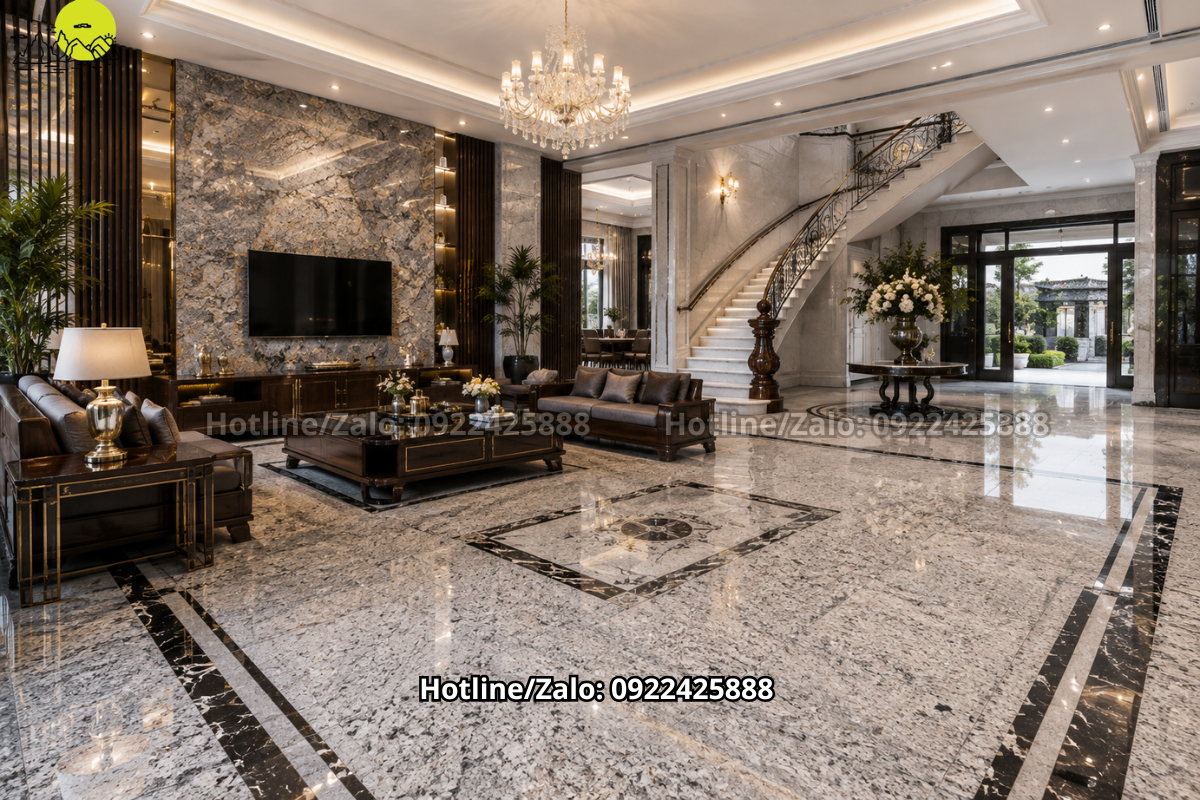 Đá granite lát sàn biệt thự sang trọng và bền đẹp