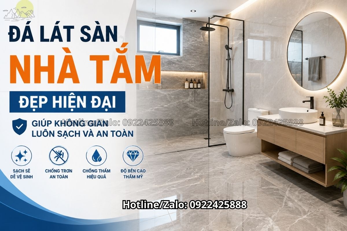 Đá Lát Sàn Nhà Tắm Đẹp Hiện Đại Giúp