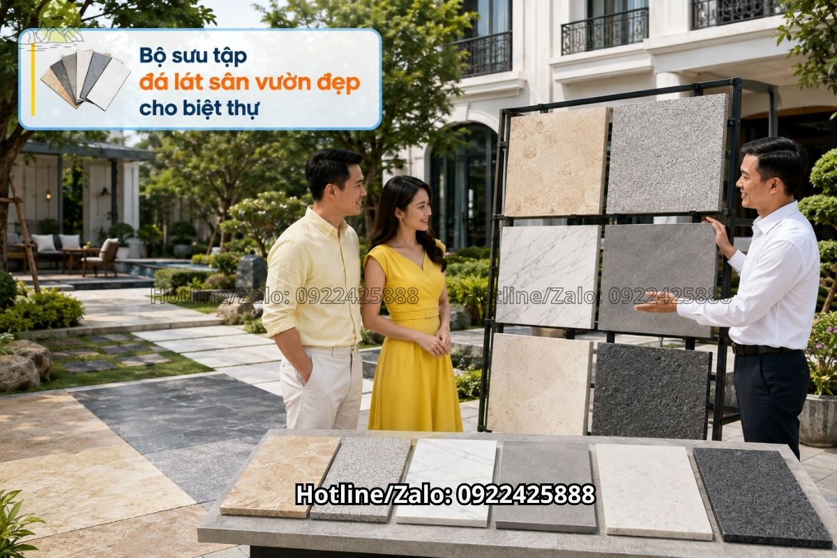 Đá Lát Sàn Đẹp cho sân vườn biệt thự với nhiều mẫu đá cao cấp