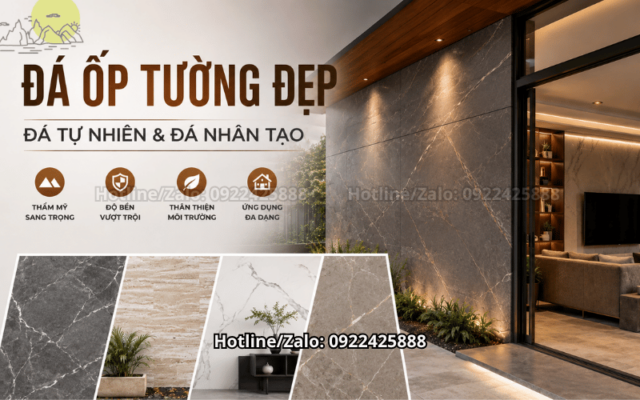 Đá Ốp Tường Đẹp | Đá Tự Nhiên & Đá Nhân Tạo