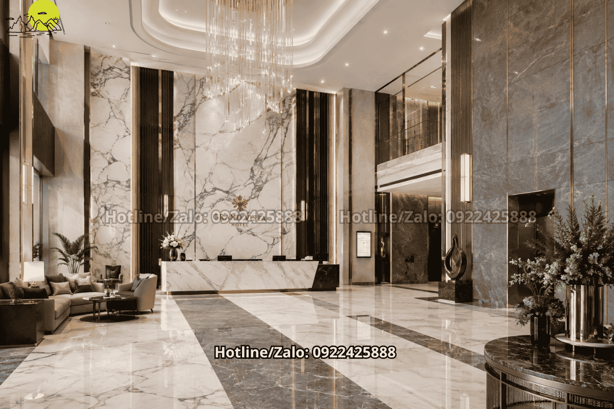 Đá marble và đá nung kết cho sảnh khách sạn cao cấp