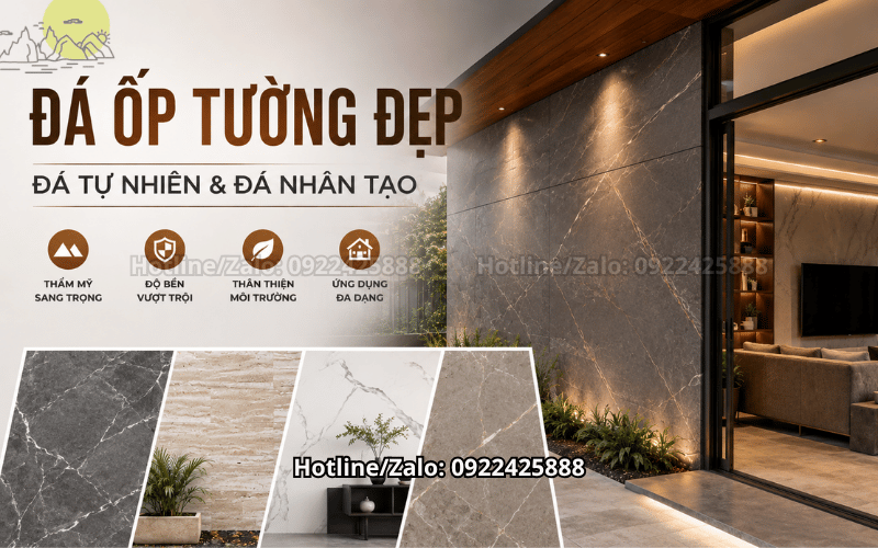 Đá Ốp Tường Đẹp | Đá Tự Nhiên & Đá Nhân Tạo