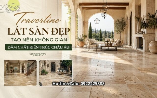 Travertine Lát Sàn Đẹp Tạo Nên Không Gian Đậm Chất Kiến Trúc Châu Âu