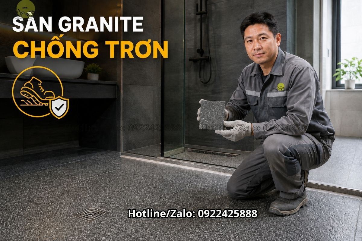 Đá granite hay marble ốp nhà tắm với khả năng chống thấm tốt