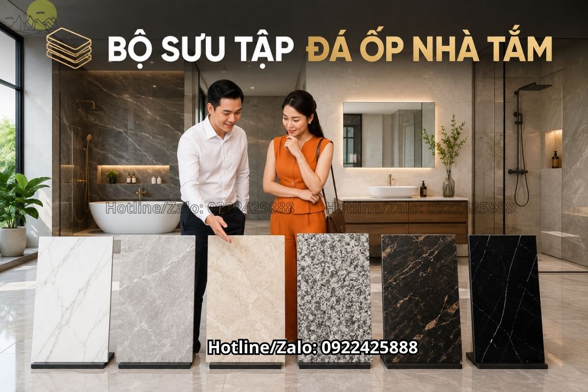 Đá granite hay marble ốp nhà tắm với nhiều mẫu đẹp hiện đại