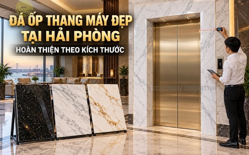 Đá ốp thang máy đẹp tại Hải Phòng hoàn thiện theo kích thước