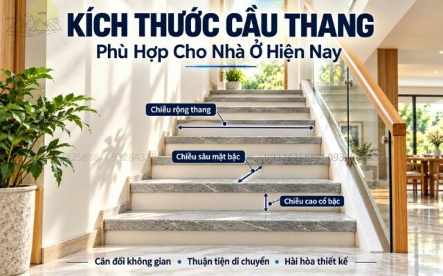 Kích Thước Cầu Thang Phù Hợp Cho Nhà Ở Hiện Nay