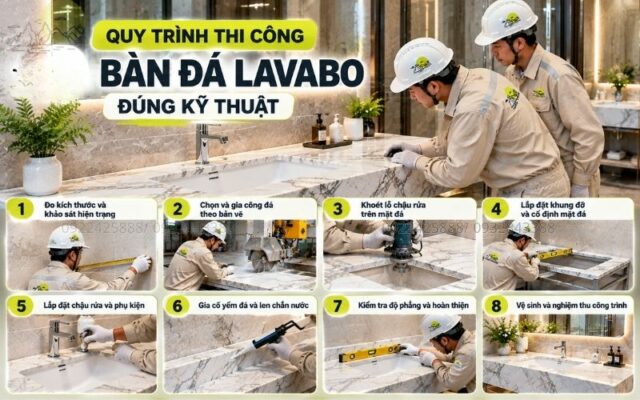 Quy Trình Thi Công Bàn Đá Lavabo Đúng Kỹ Thuật