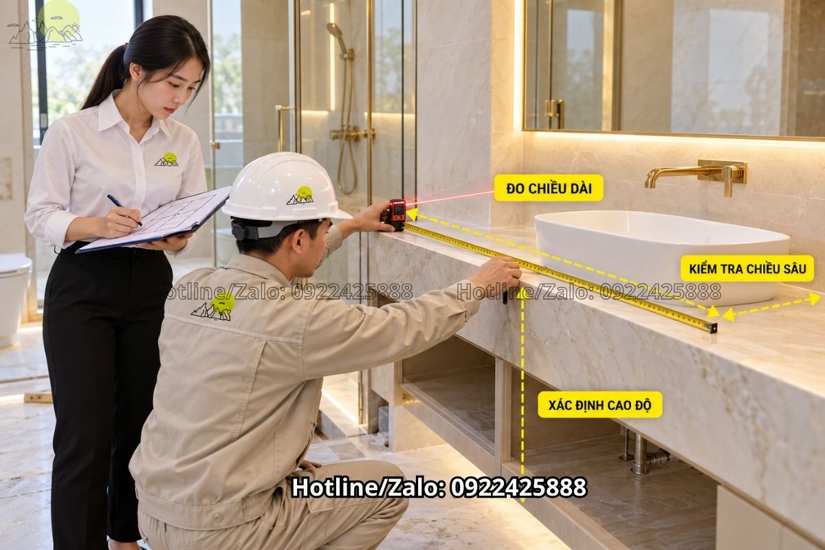 Kích thước bàn lavabo cho phòng tắm
